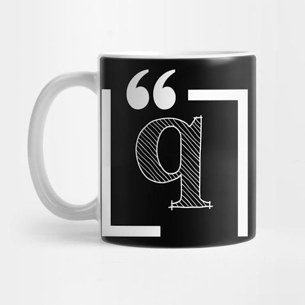 Letter Q: Monogram Initial letter q by EightBats